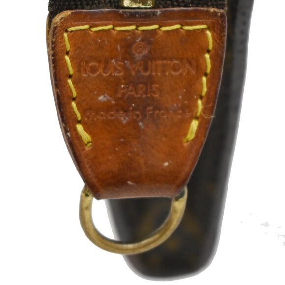 LOUIS VUITTON LV Logo Bucket GM Pouch Bag Monogram Leather Brown GHW - Picture 8 of 13